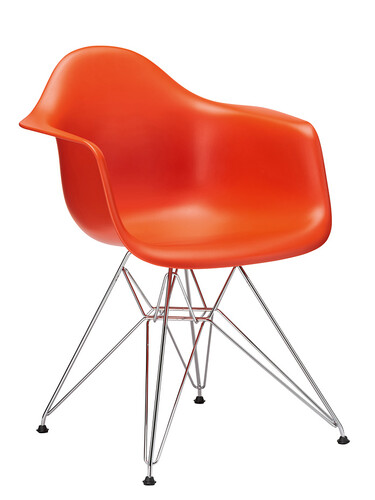 Stuhl Eames Plastic Armchair DAR ungepolstert | poppy red
