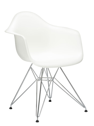 Stuhl Eames Plastic Armchair DAR ungepolstert | weiß