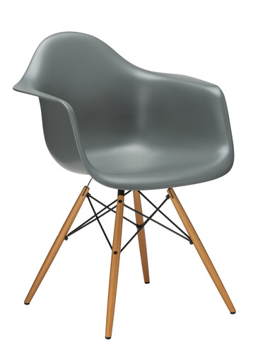Stuhl Eames Plastic Armchair DAW RE Ahorn, natur | granitgrau