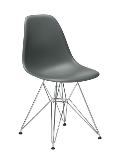 Stuhl Eames Plastic Side Chair DSR ungepolstert | granitgrau