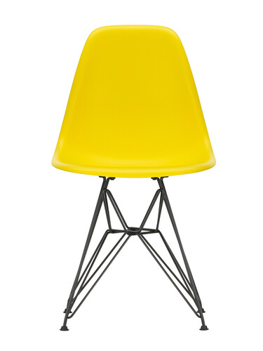 Stuhl Eames Plastic Side Chair DSR schwarz beschichtet | sunlight