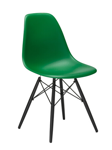 Stuhl Eames Plastic Side Chair DSW Ahorn, schwarz | classic green