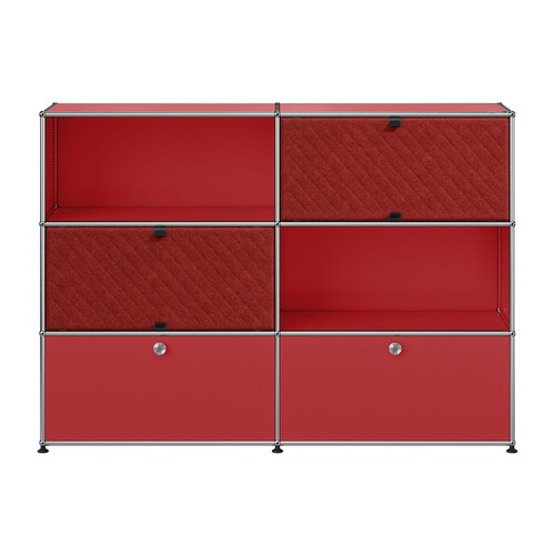 USM Haller Highboard M66 x | USM rubinrot / rot
