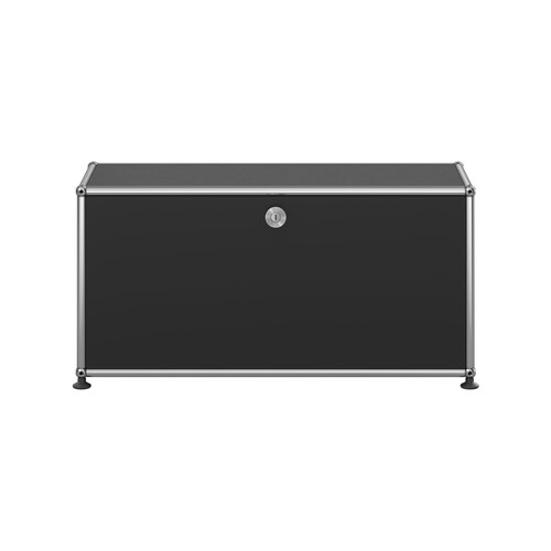 USM Haller Regal 1-fach hoch, Breite 78 cm, 1 Klapptür x | graphitschwarz