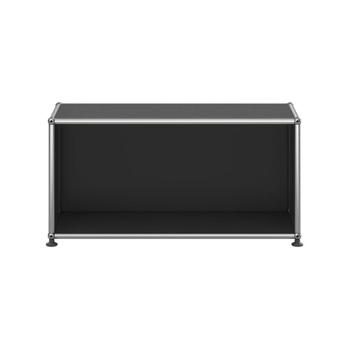 USM Haller Regal 1-fach hoch, Breite 78 cm, offen x | graphitschwarz