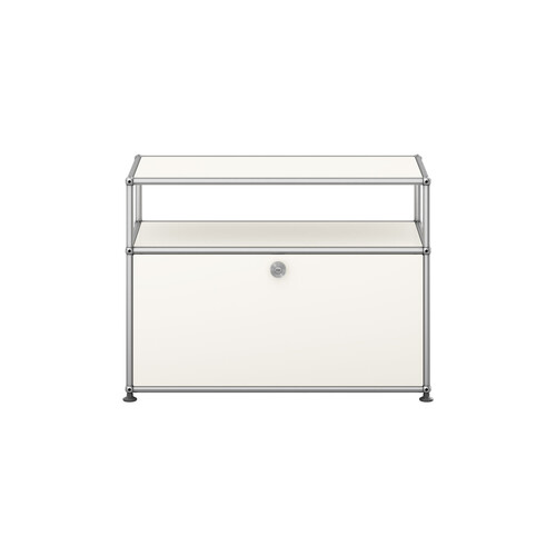 USM Haller Sideboard 1-fach breit, 1 Klapptür, 1 Fach offen x | reinweiß