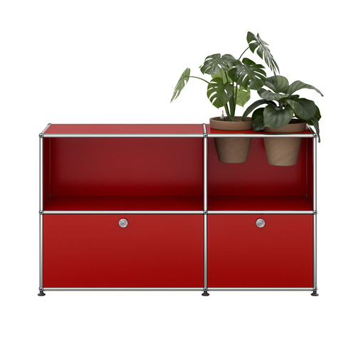 USM Haller Sideboard M57 x | USM rubinrot / basalt