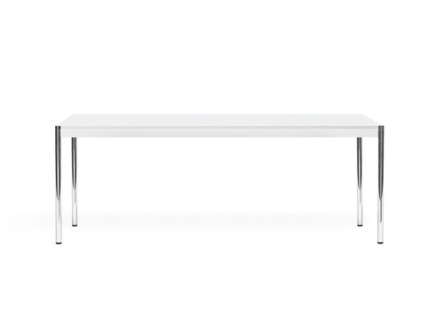 USM Schreibtisch 200 x 100 cm | MDF, weiß pulverbeschichtet