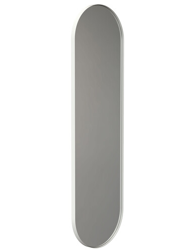 Wandspiegel Unu oval, 140 x 40 cm | weiß