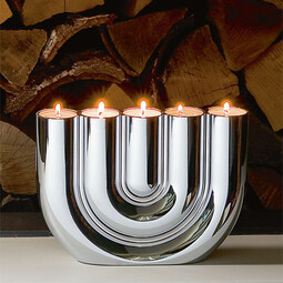 Teelichthalter Double U 