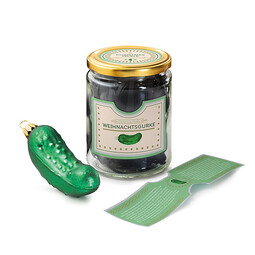 Weihnachtsbaumanhänger Weihnachtsgurke im Glas 