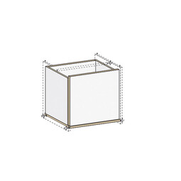 Türeinsatz für Regal M6, B 39 cm 