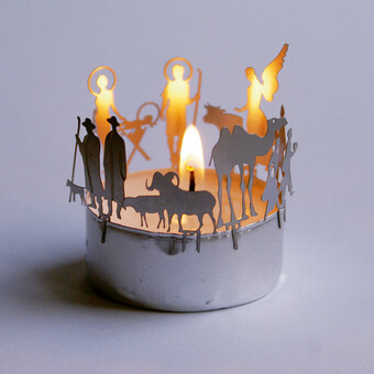 Aufsatz für Teelicht Mini Krippe 