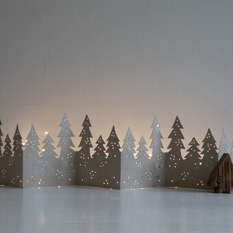 Tischaufsteller Winter Tischgirlande 